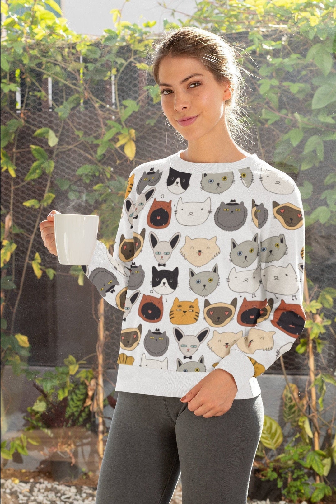 Cat Sweater Cat Sweatshirt Cat Sweater for Women Cat Sweatshirt for