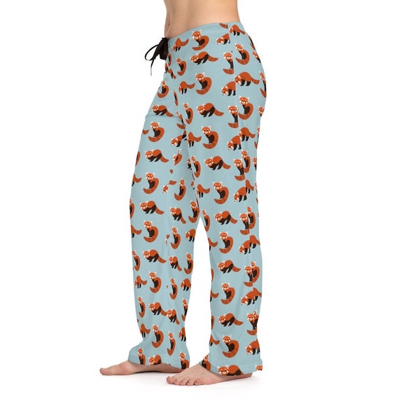 Red Panda Pajama Pants Lounge Pants Sweat Pants Cute Pajamas Pajama Bottoms  Holiday Pajamas Bridal Party Pajamas Custom Pajamas 