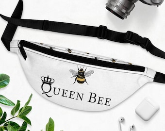 Queen Bee | Fanny Pack | Fanny Packs | Queen Crown | Hip Bag | Fanny Pack Vintage | Waist Purse | Teenage Girl Gifts | Tween Girl Gifts