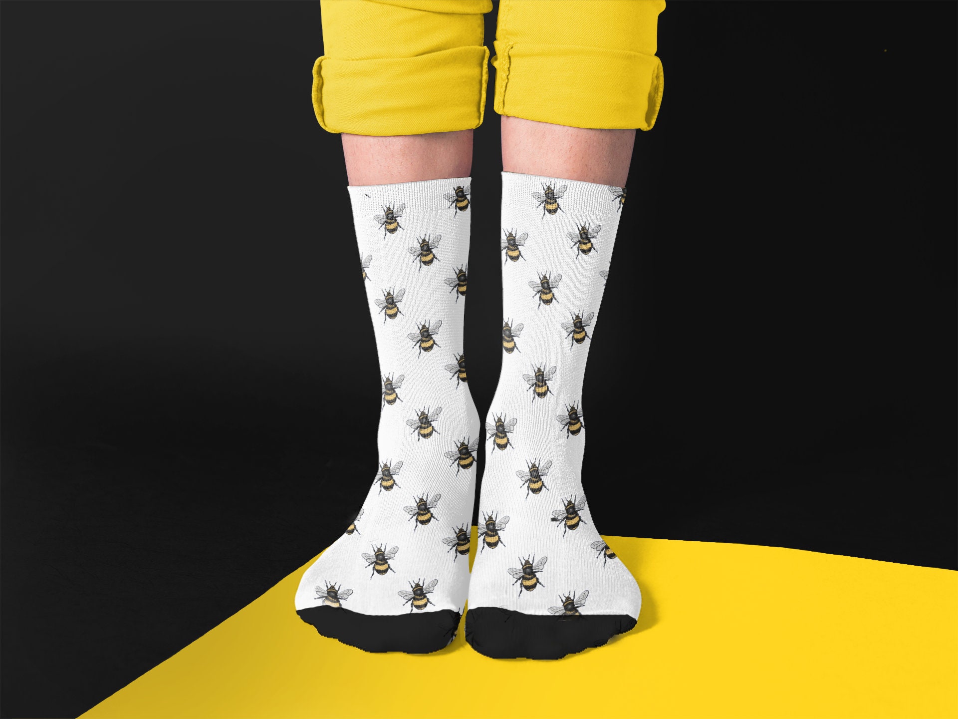 Bee Socks Bee Socks for Women Insect Socks Honeybee Gift - Etsy
