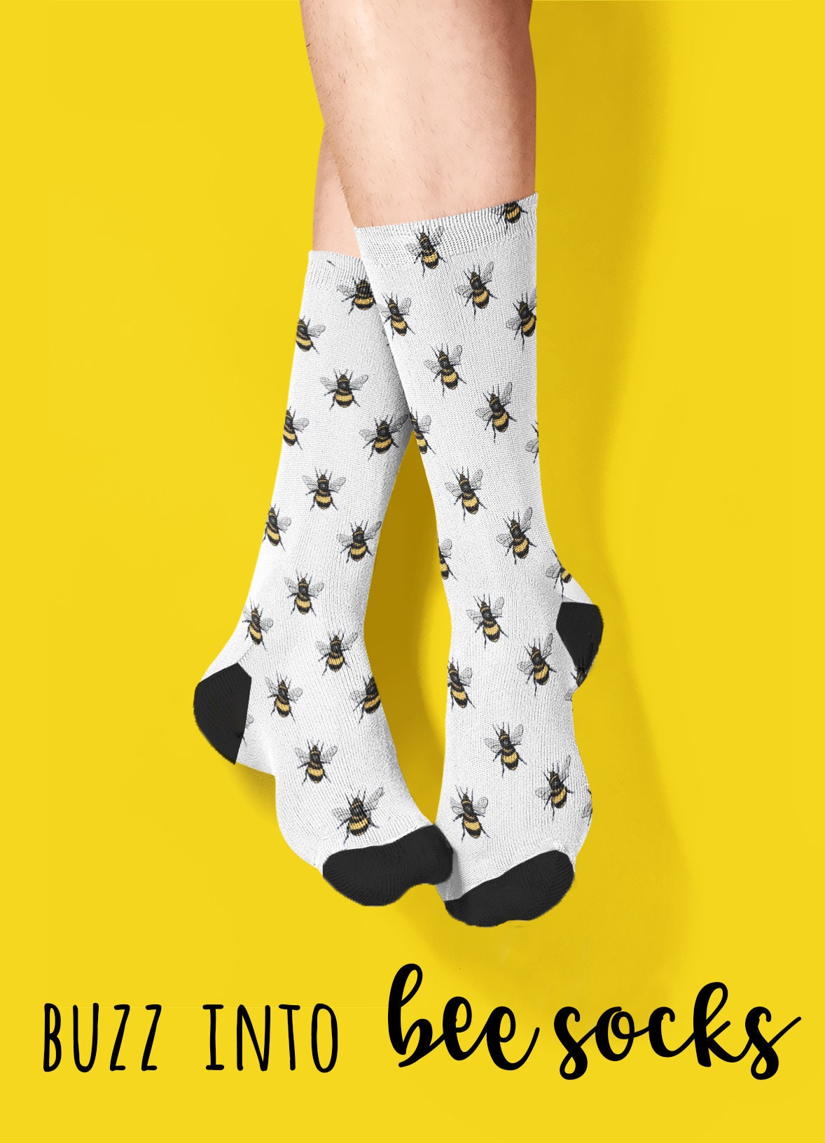 Bee Socks Bee Socks for Women Insect Socks Honeybee Gift Etsy