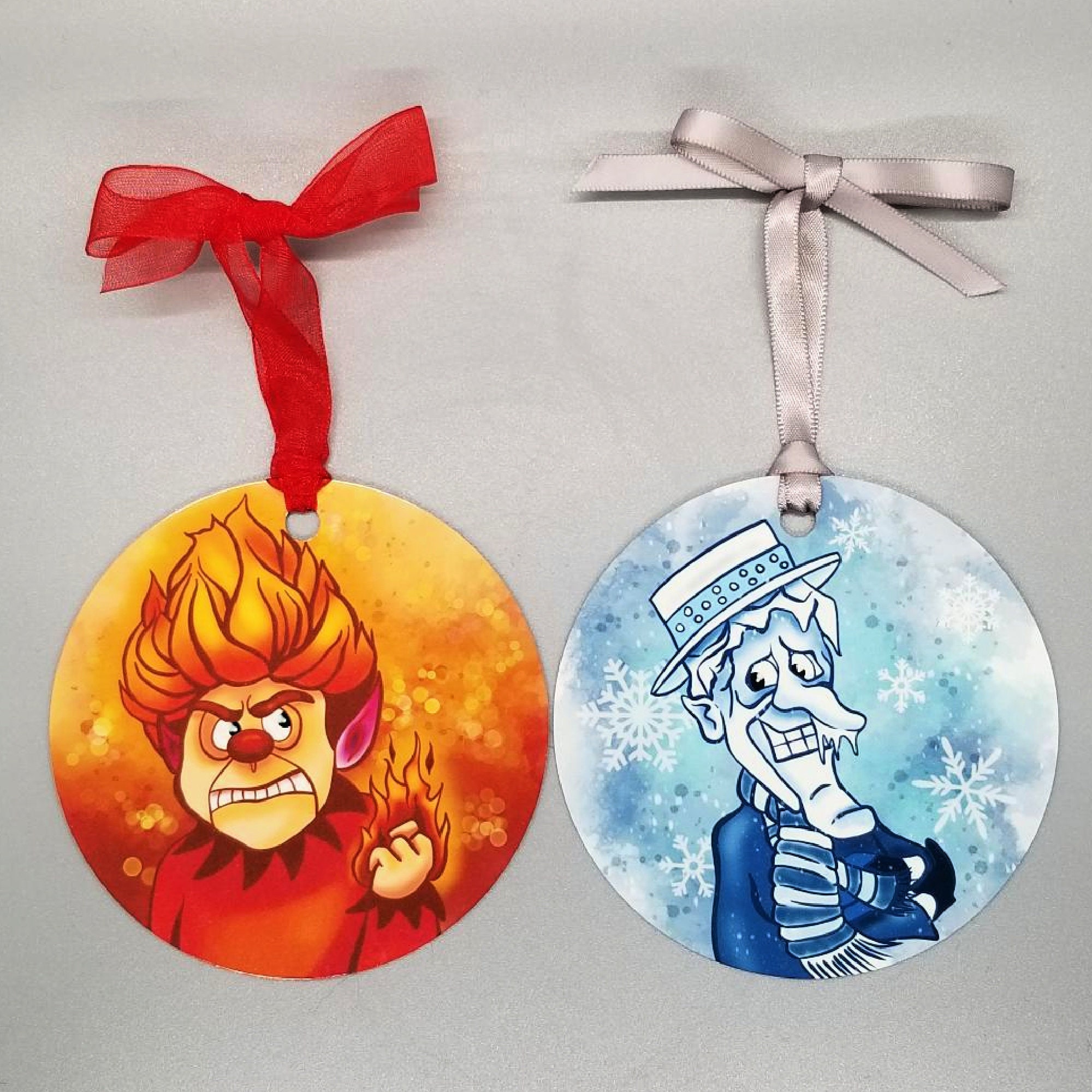 Heat and Snow Misers Inspired Original Illustration 3.5" Two-Sid…