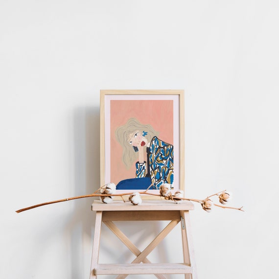 Mia A4 Druck A5 Druck Wand Dekor Giclee Druck Etsy