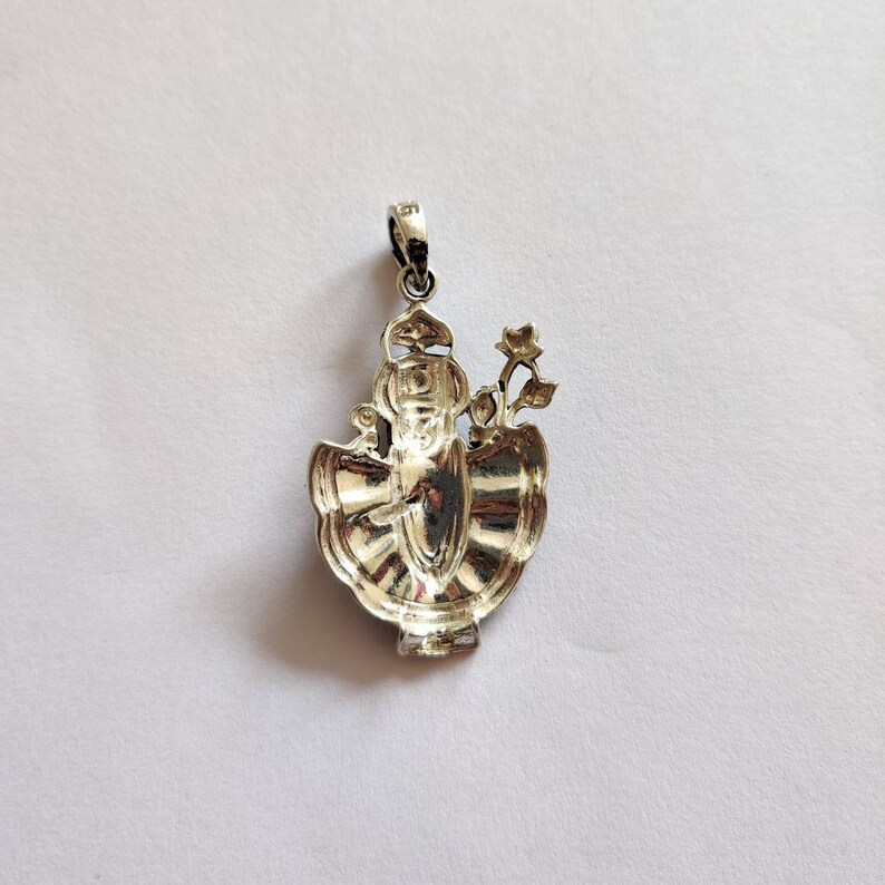 Krishna Pendant Dwarkadhish Pendant Sterling Silver Vishnu Etsy