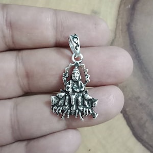 Surya Pendant, Sun God Pendant, Sun God on Chariot, Sterling Silver Pendant, 7 Horses, Vedas, Hindu Deva, Hindu God, Indian God, 925