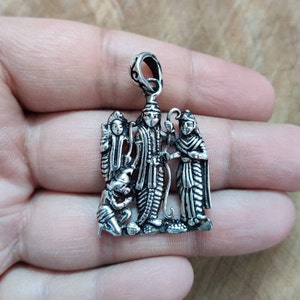 Rama Darbar pendant, Sterling Silver, Rama Pendant, Lakshman Pendant, Sita Pendant, Sia, Hanuman Pendant, 925, Rama Devotee, Hindu God