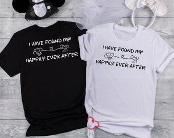 Found my happily ever after Disney shirt for couples | Disney married tshirt | honeymoon shirt for him and her | Mr and Mr Mrs and Mrs tee