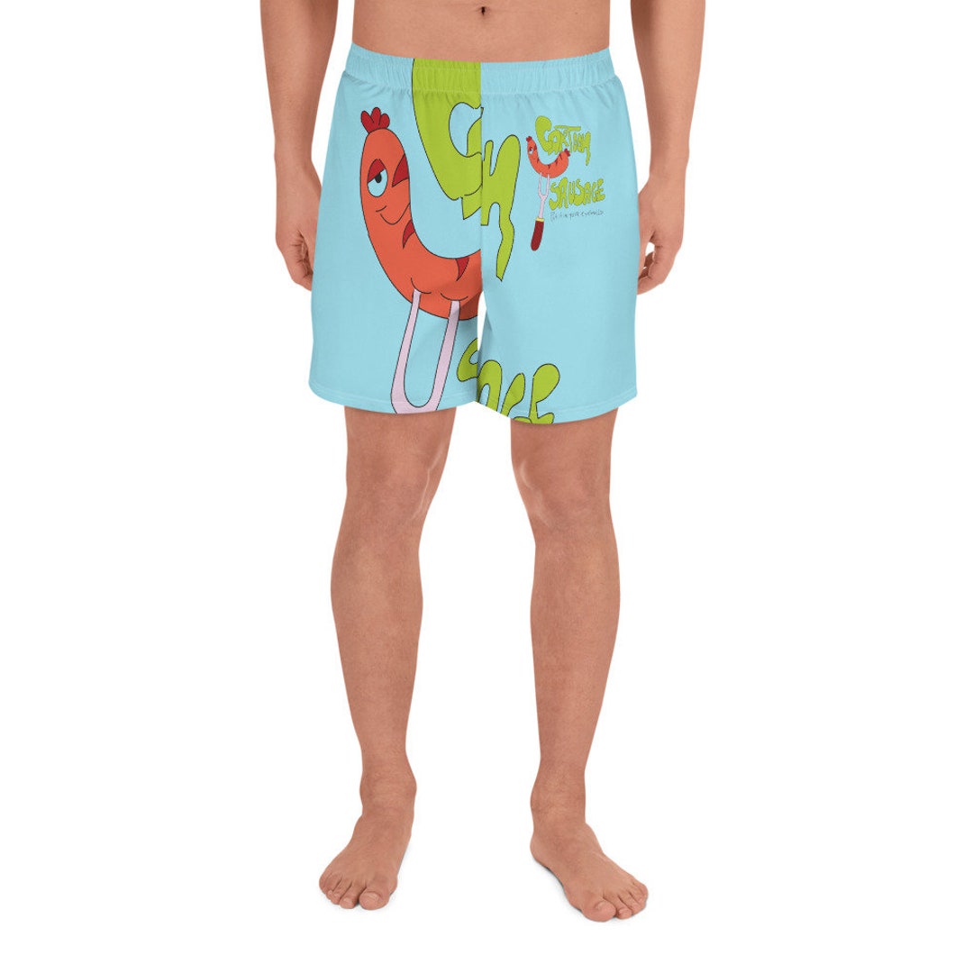 Cartoon Sausage men's Athletic Sausage Shorts - Etsy