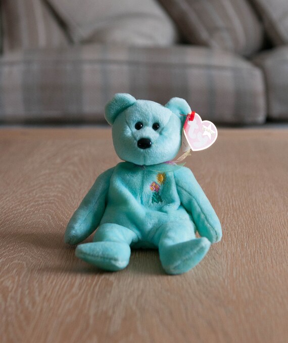 teddy teal beanie baby value