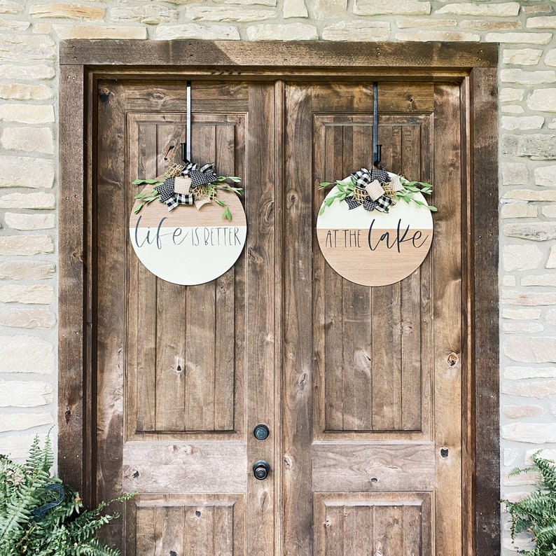 Double door hanger double door sign double door decor Etsy