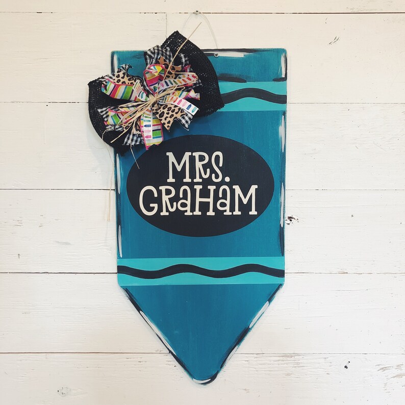 Crayon Door Hanger Crayola Door Hanger Pencil Door Hanger Etsy