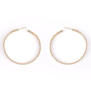 Gold Wire Handmade hoops/Gold Plated Wire/Unique elegant hoops for Women/ Gift for Her/ image 2