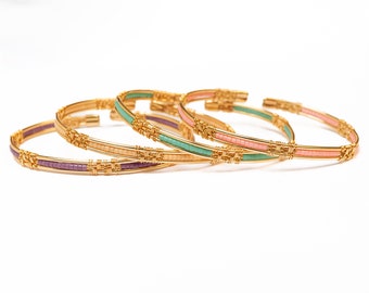 Lightweight gold  Bracelet /Gold Wire Handmade Bracelet /Unique Elegant wire wrapped  Bracelet /Gift for her