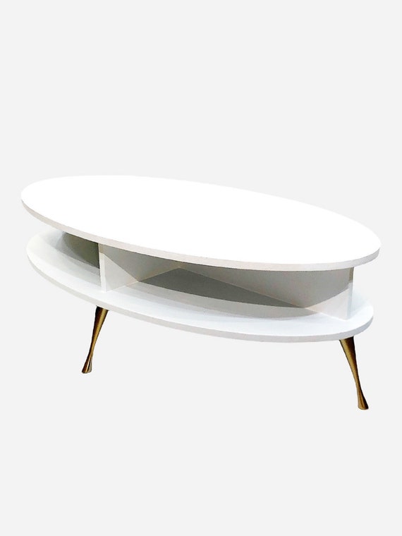 White coffee table sale legs