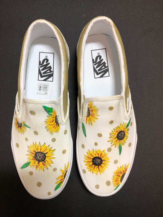 custom vans sunflower