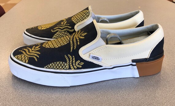 pineapple vans slip ons