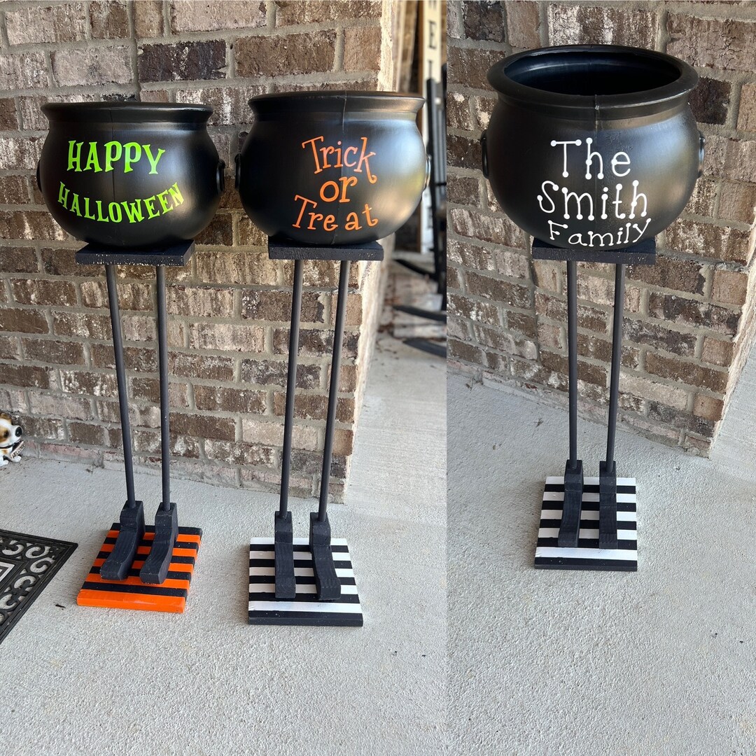 Witch's Cauldron Candy Bowl Stand With Legs - Etsy