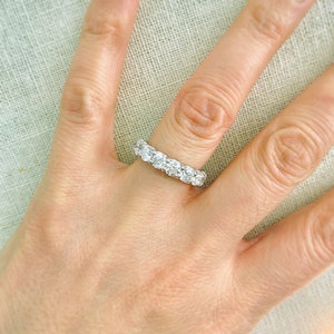 Lab Grown Diamond Eternity Band: 14K Gold U-Prong Wedding Ring