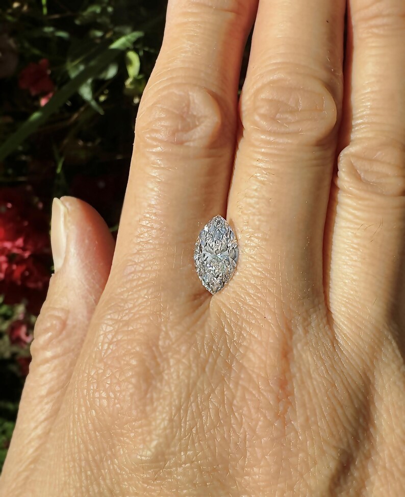 3 Carat Marquise Loose Lab Grown Diamond, Engagement Ring Diamond, gifting image 1