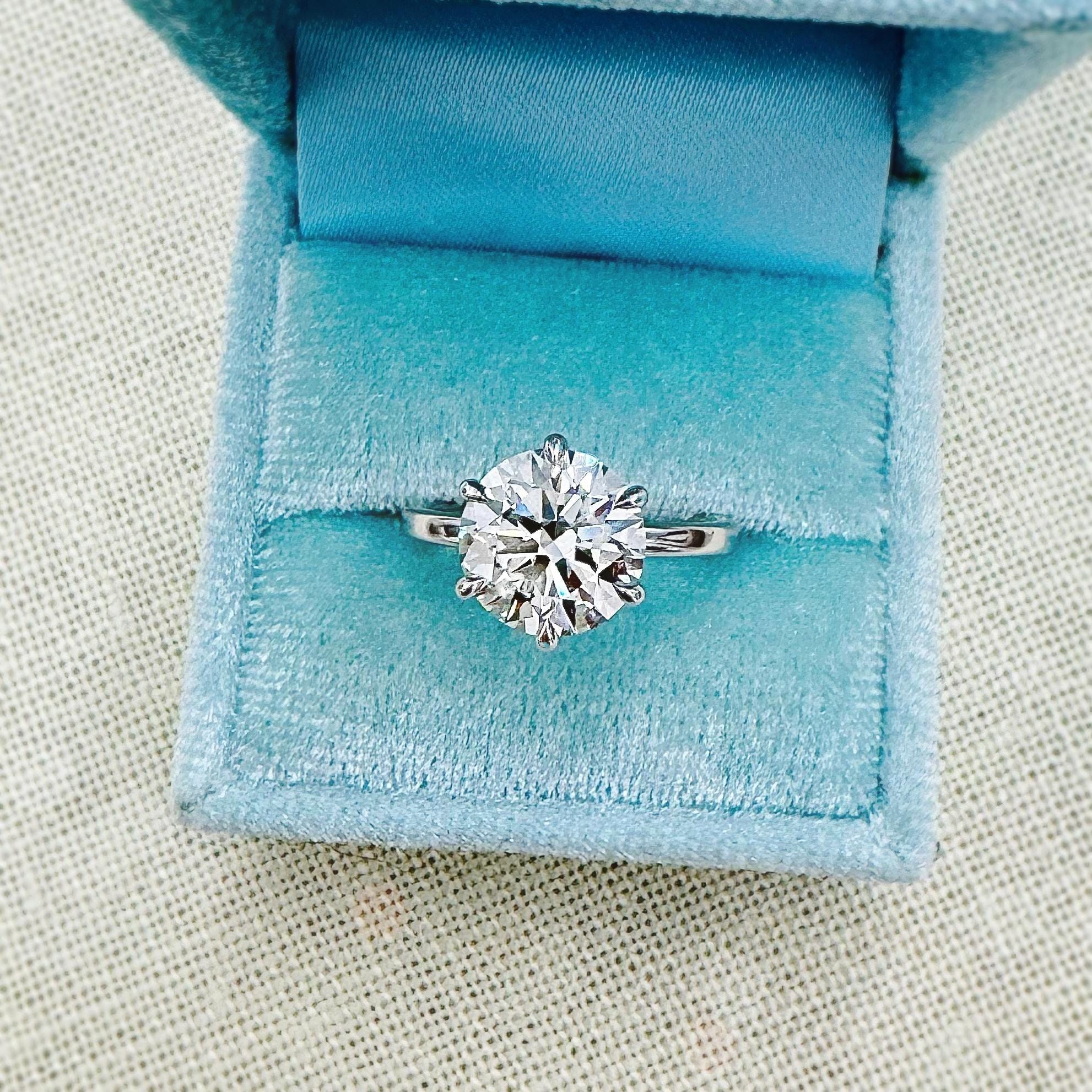 3 Carat Round Lab Grown Diamond Solitaire Gold Ring / Engagement