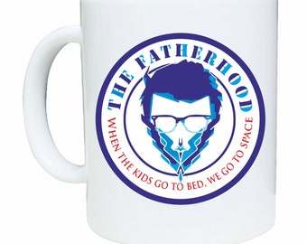 Personalised Fatherhood Blue Logo Mug