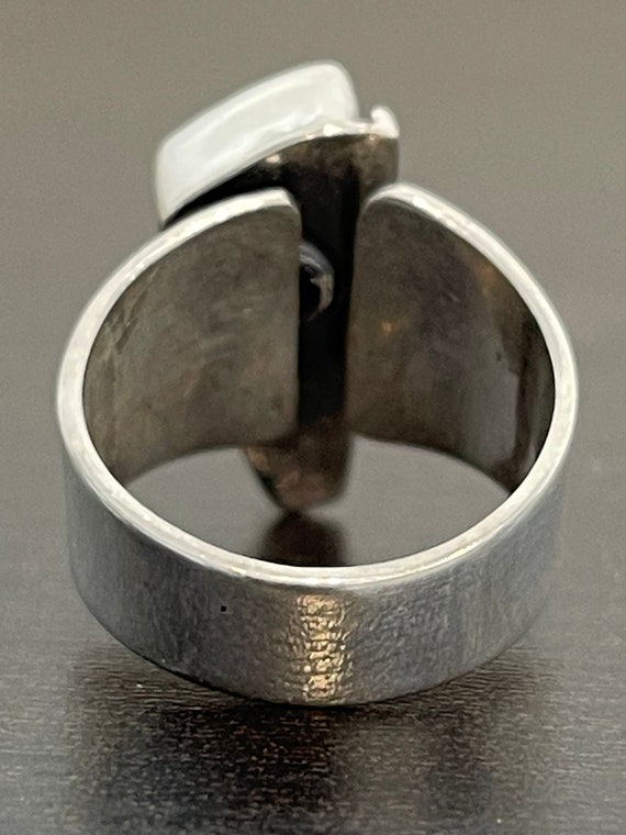 Premium Turquoise Triangular Ring in Sterling Sil… - image 6