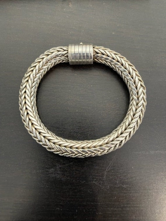 HEAVY Woven Bracelet in Sterling Silver