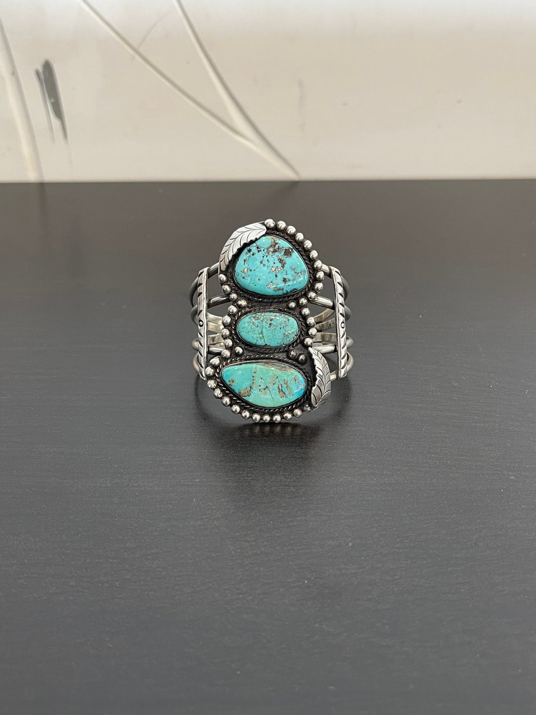 GORGEOUS Arizona Turquoise Navajo Cuff Bracelet in Sterling - Etsy
