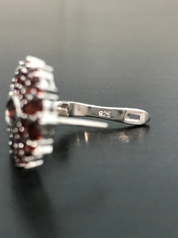 Red Garnet Earrings in Sterling Silver - image 3