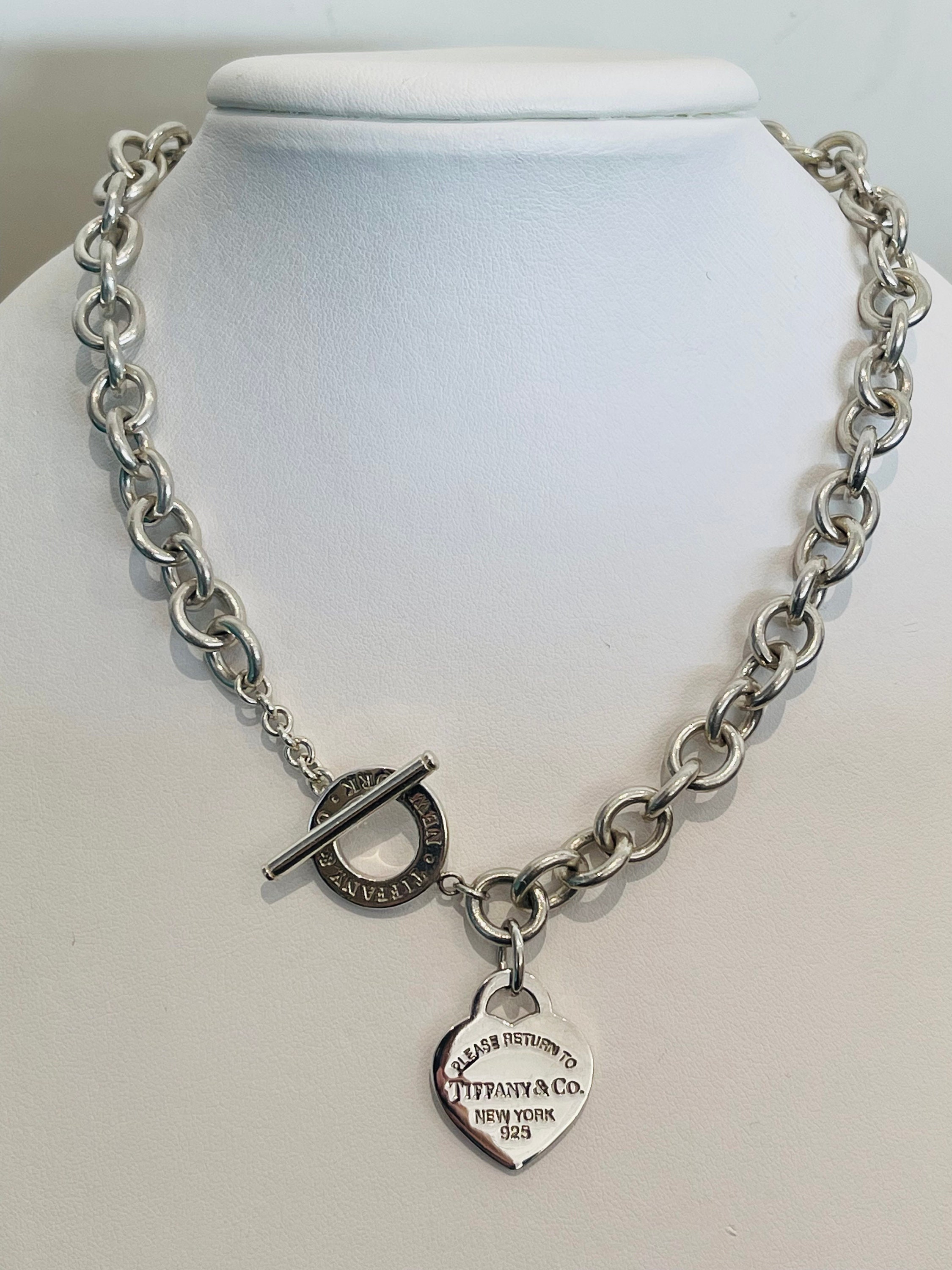 Tiffany Co Return to Tiffany Necklace in Sterling Silver Etsy