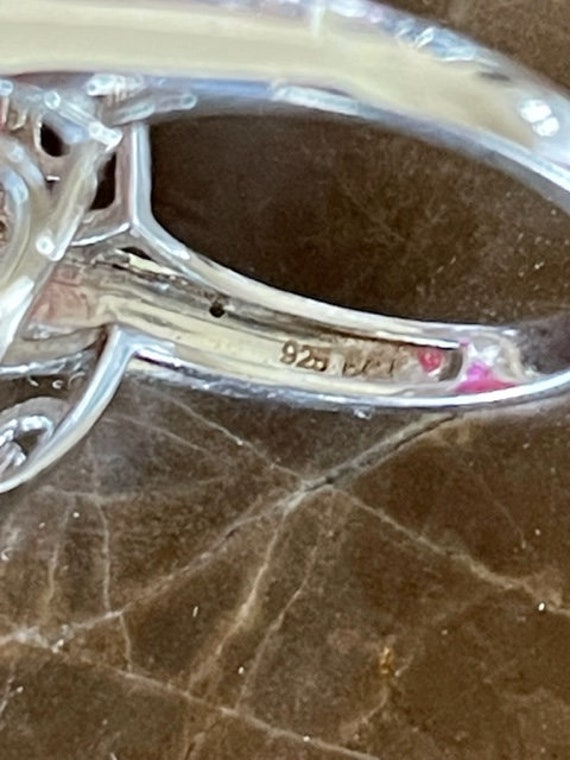 Ruby Red CZ Ring in Sterling Silver - image 6