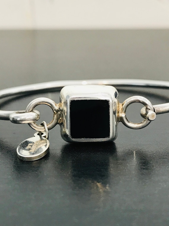 Black Onyx Sterling Silver Bracelet - image 1