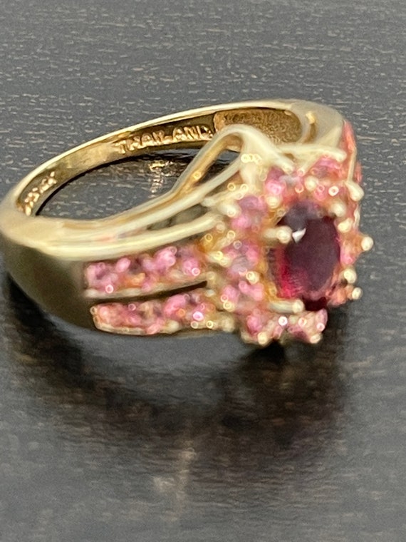 Rubellite and Pink Tourmaline Ring in 14K Yellow … - image 3