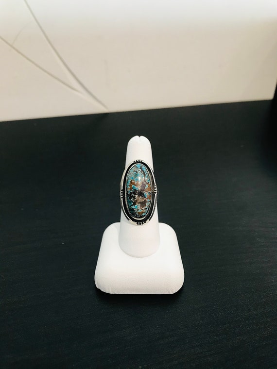 Navajo Turquoise Ring in Sterling Silver
