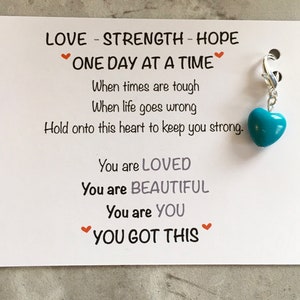 Thinking of you Inspirational gift mental health support for anxiety gift you got this worry stone fidget heart