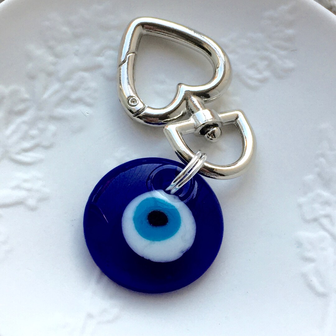 Hand-painted Evil Eye Bag Charm + Keychain main image 0