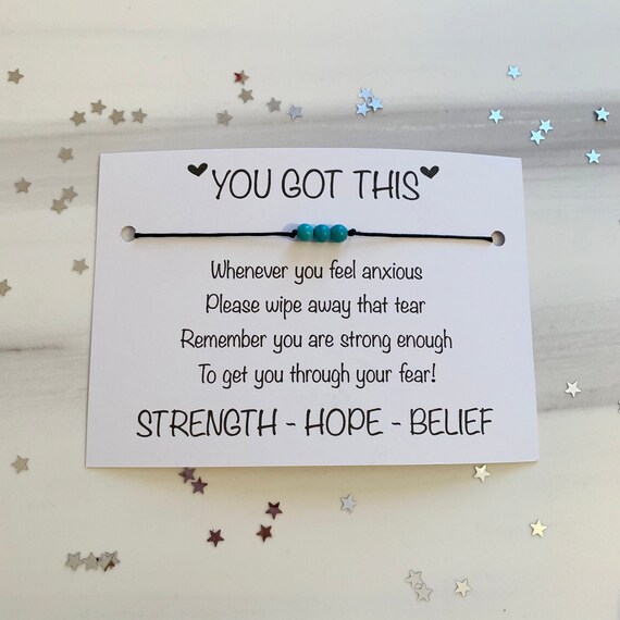 Anxiety Bracelet Inspirational Gift Motivational Gift Etsy Anxiety Bracelet Inspirational Gift Motivational Gift Etsy
