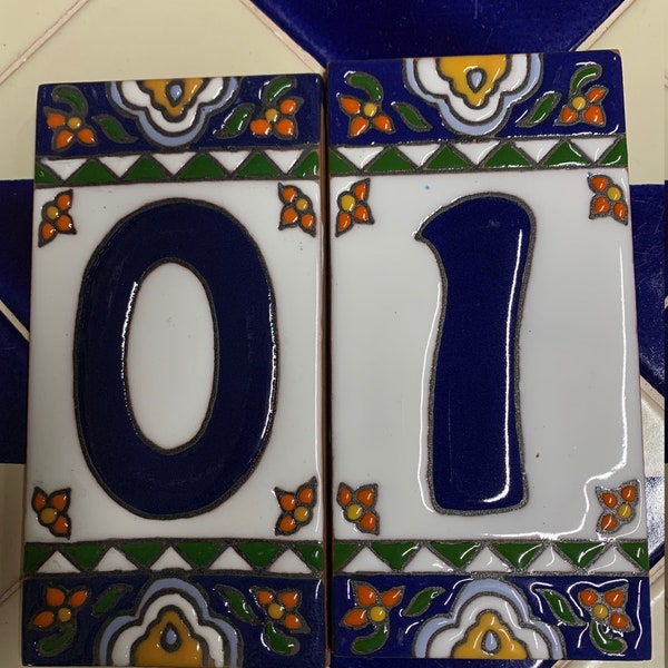 Tile House Numbers Etsy