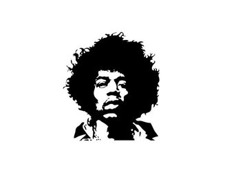 Jimi Hendrix SVG Cricut Cut File-Stencil/Silhouette/Cameo/Decal/Printable Vector Clipart-Pdf.Eps.Svg.Png.Artiste rock
