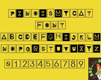 Pino is my cat display font