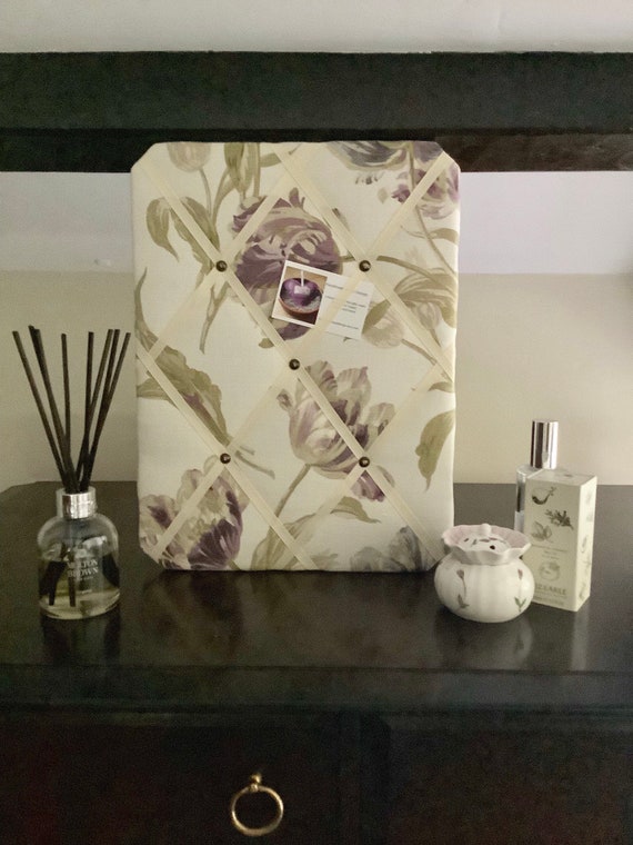 Handmade Padded Memo Board In Laura Ashley Gosford Plum Fabric Etsy