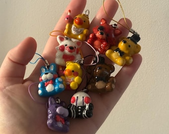 Five Nights At Freddy's plush animatronic phone charms