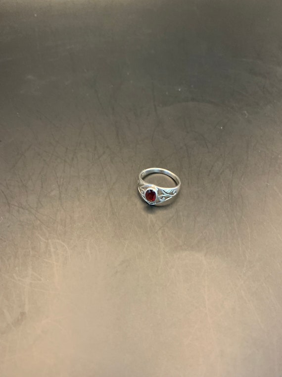 Sterling Garnet Vintage Ring - image 7