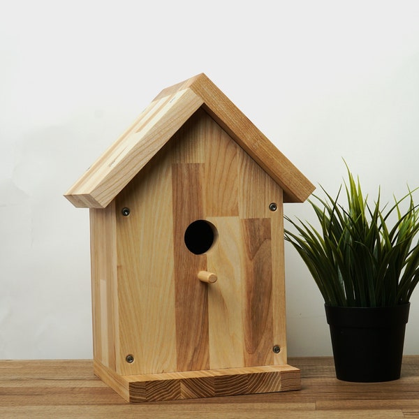 Wooden Bird House, Garden decoration, Wooden House For birds,  Bird Houses Outdoors, Garden Decor, Garden Furniture, Wood Birdhouse