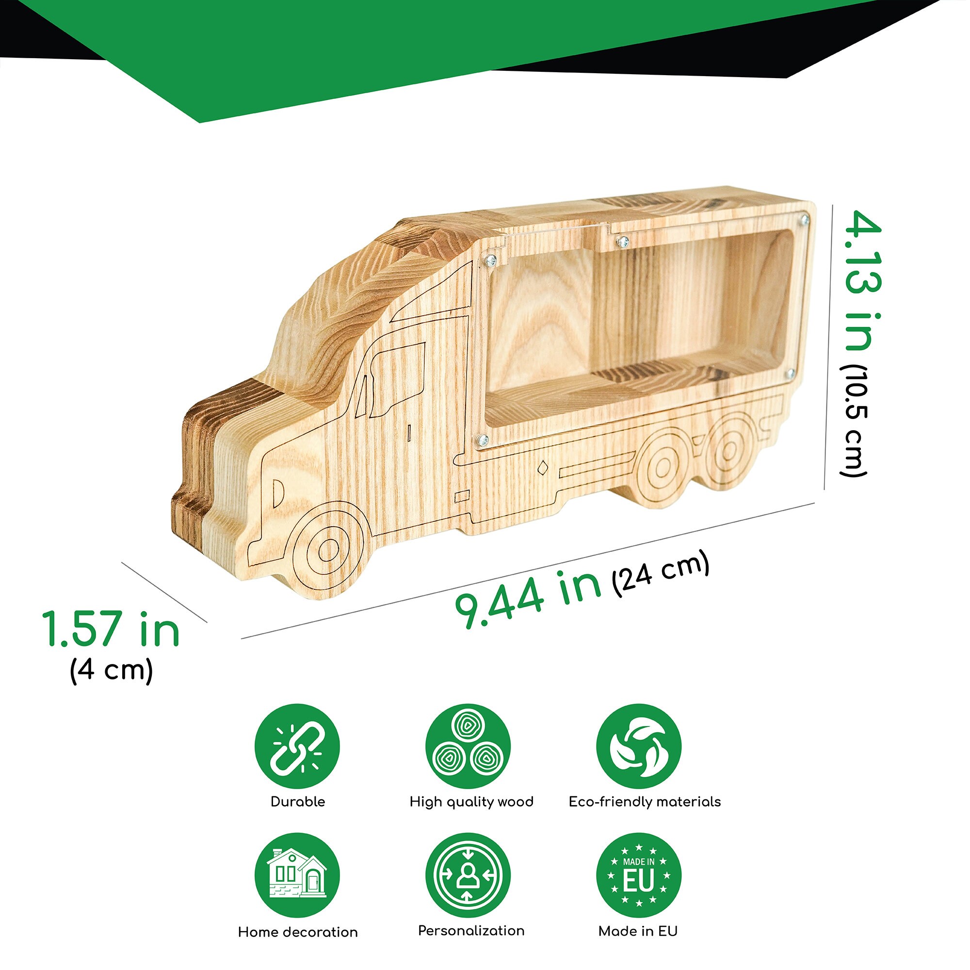 Produktbild von Parliky Holz Spardose Öltank LKW Modell Sparbüchse Aus