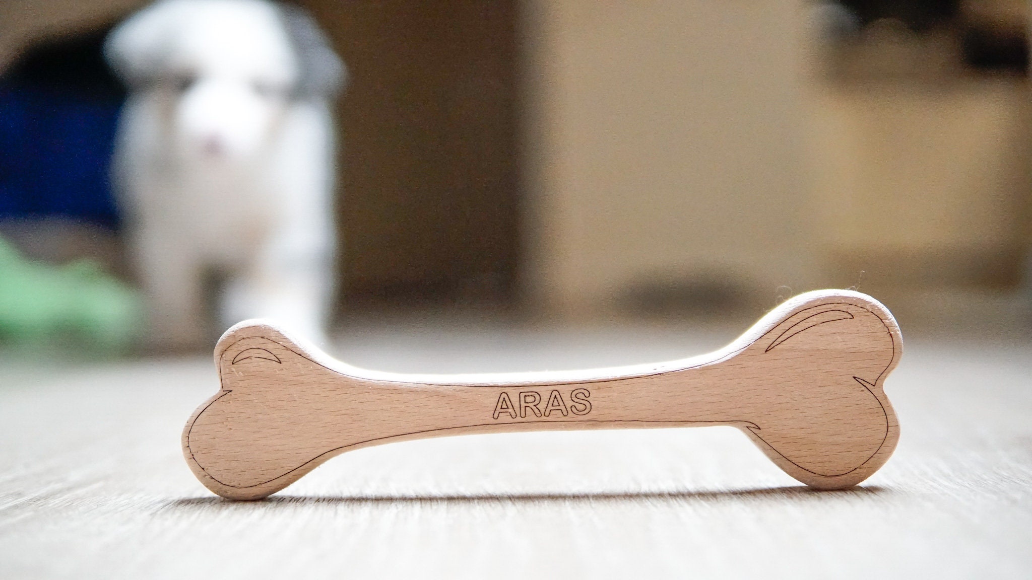 Big Dog Bone Toy Wooden Toy For Dogs Dog Play Stick Bring Etsy