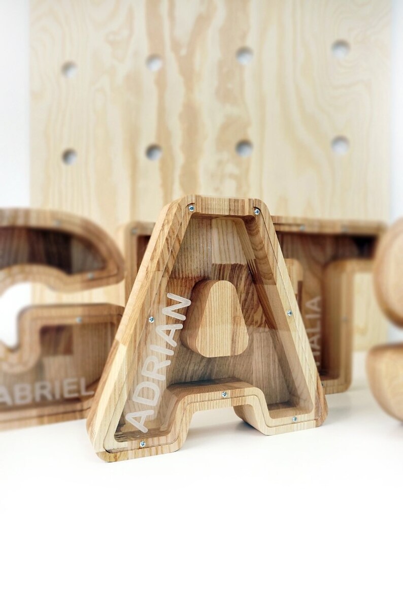 Your NAME LETTER Money bank Piggy bank for kids Perfect Etsy