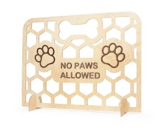 No Drilling Freestanding Dog Safety Gate for Stairs, Patios & Doorways | Custom Wooden Pet Divider with Puppy Barrier, Dog Stopper Wood