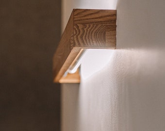 Wooden Wall Light with LED, Warm Evening Light, Style your Wall, Cozy Light in Your Room, Beautiful Wooden Design, unique wood lamp