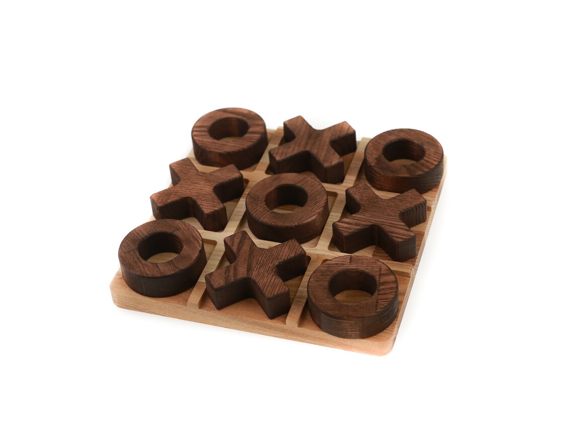 Wooden XO Board Game Fun Family Game to Play in a Box Game Etsy